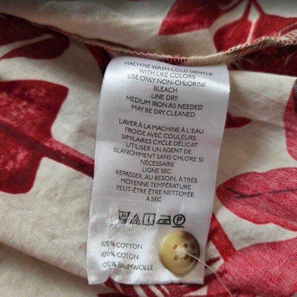 M Maeve x Anthropologie The Bettina tiered shirt dress in Red floral - Picture 7 of 11